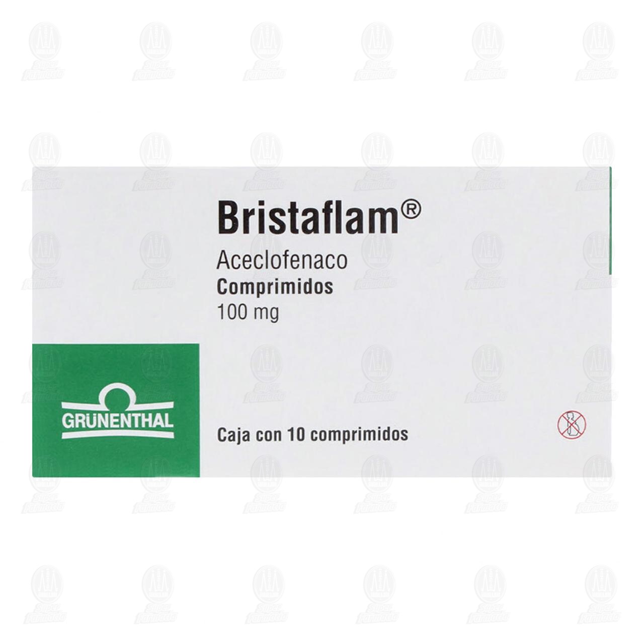 Bristaflam 100 mg, 10 Comprimidos. image number 1