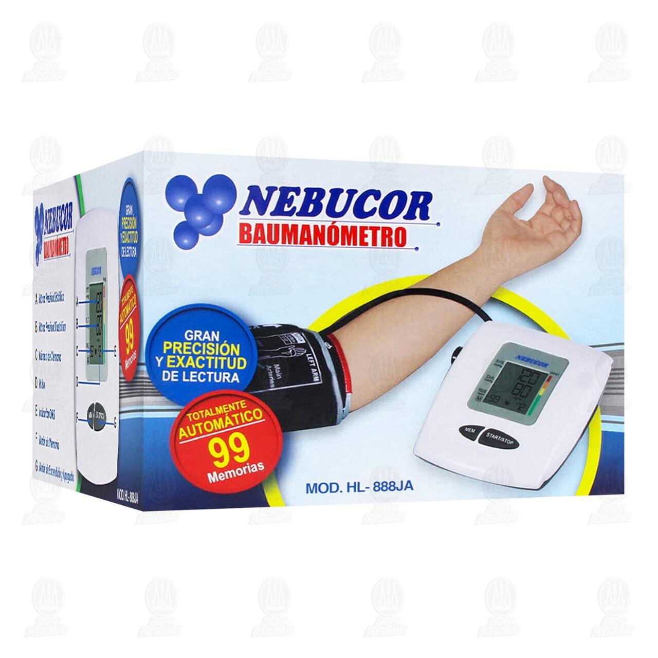 Baumanómetro Nebucor HL888JA Brazo, 1 pz.