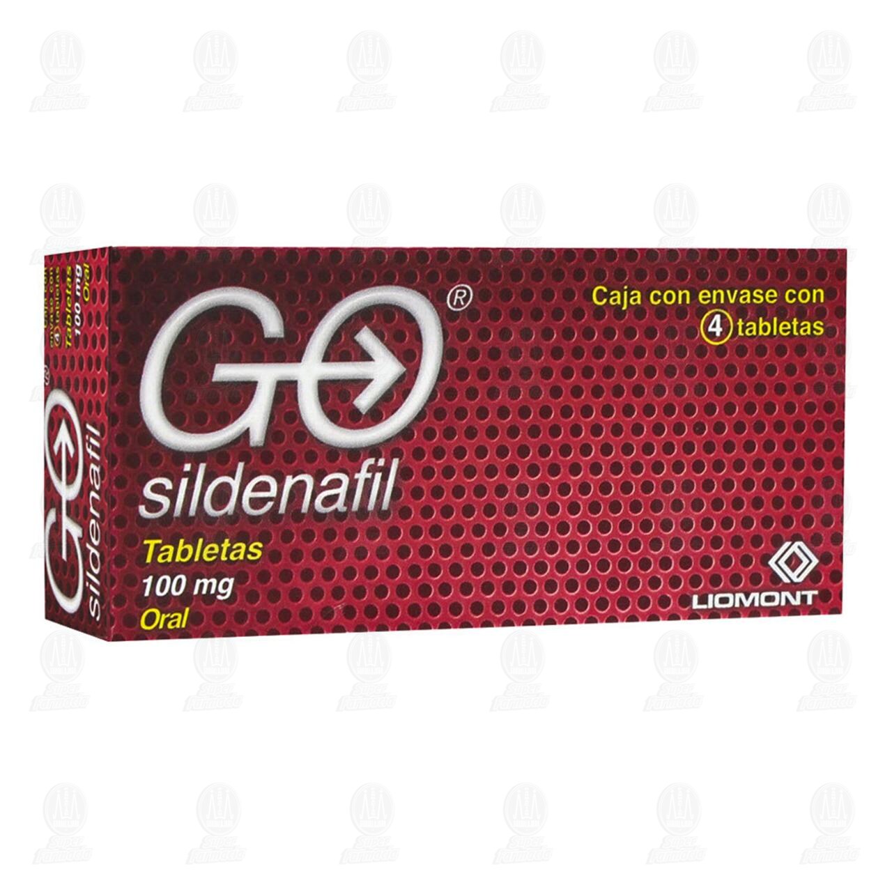 Go 100 mg, 4 Tabletas. image number 0