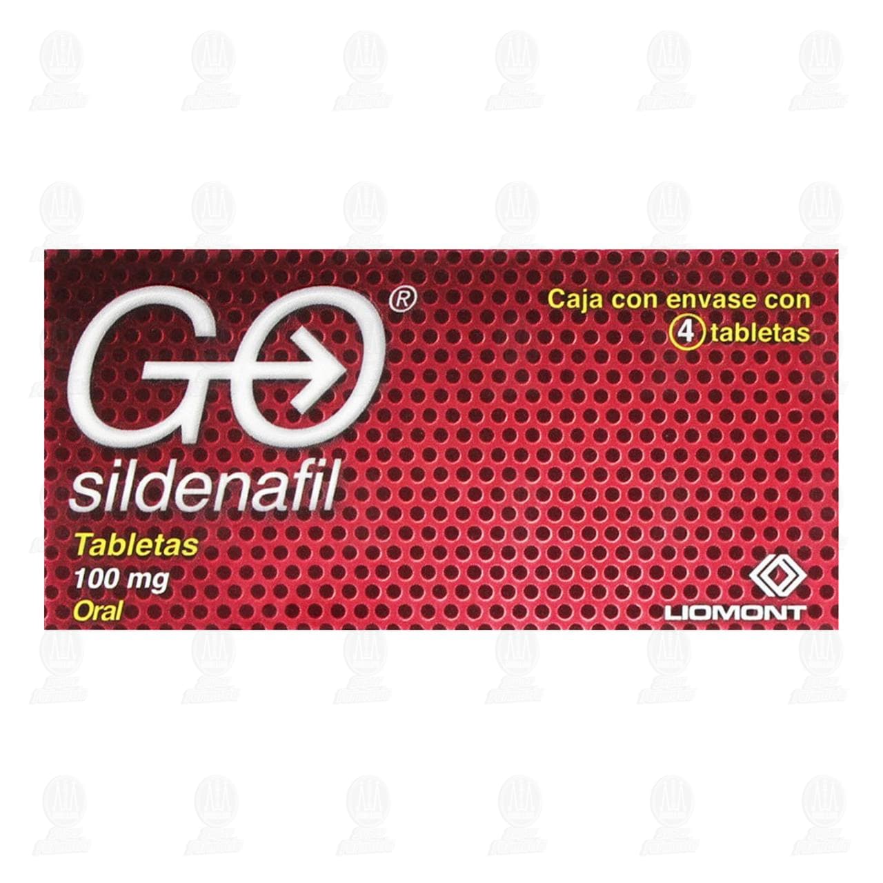 Go 100 mg, 4 Tabletas. image number 1