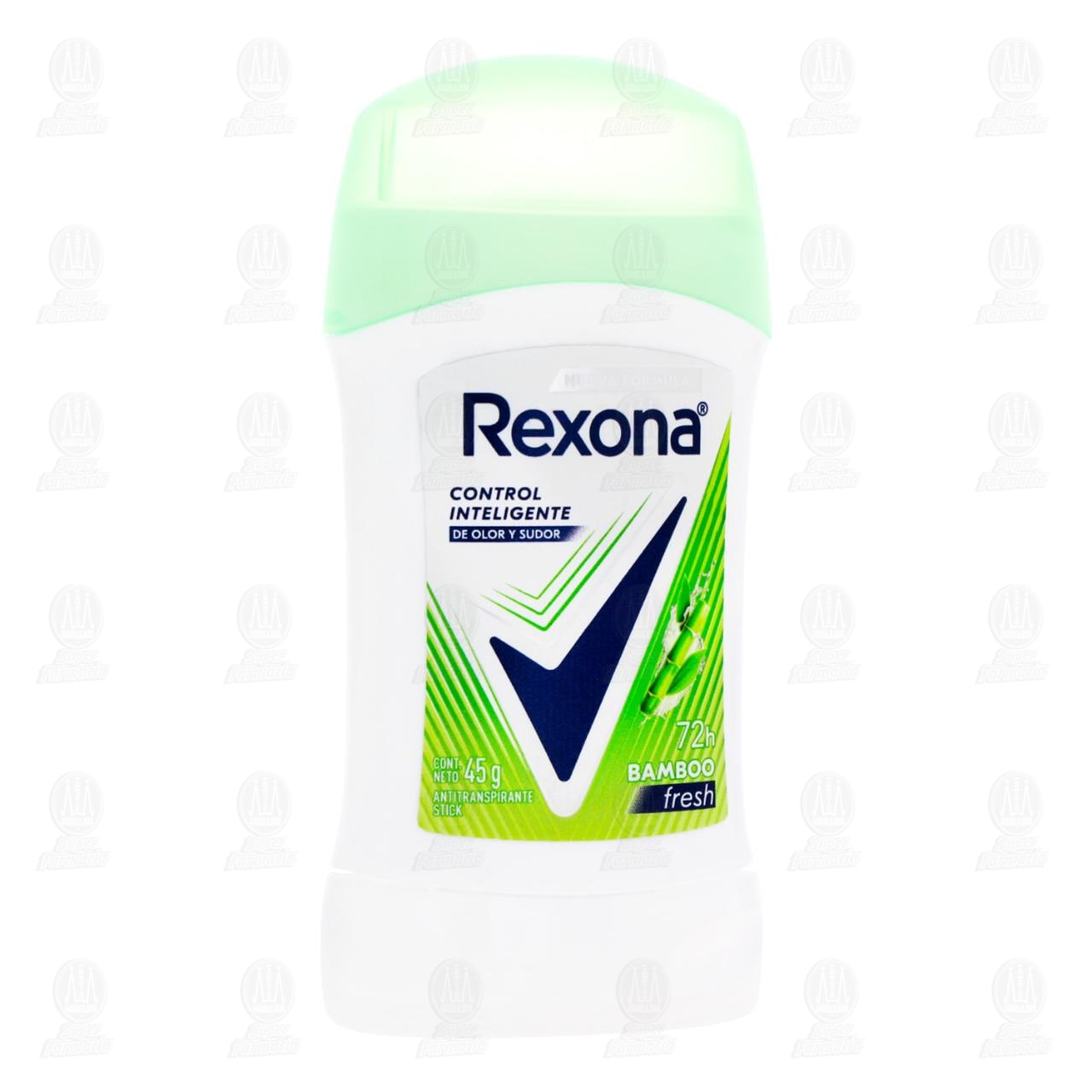 Antitranspirante Rexona Bamboo Fresh en Barra, 45 gr. image number 0