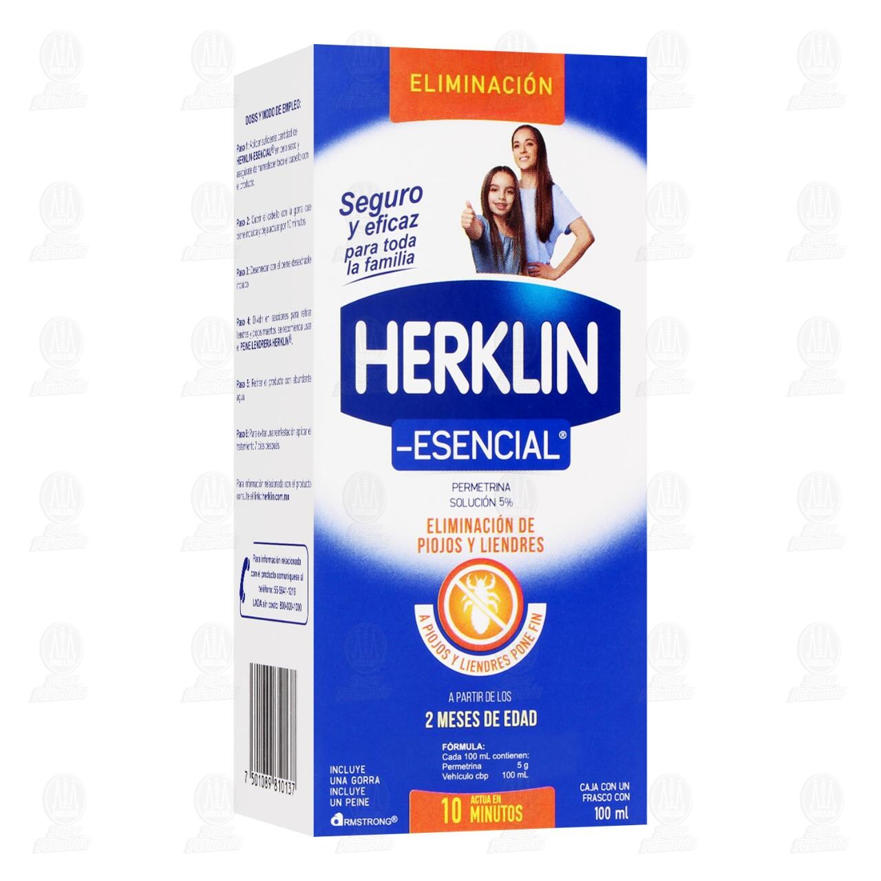 Herklin -Esencial 5% Solución Eliminación, 100 ml.