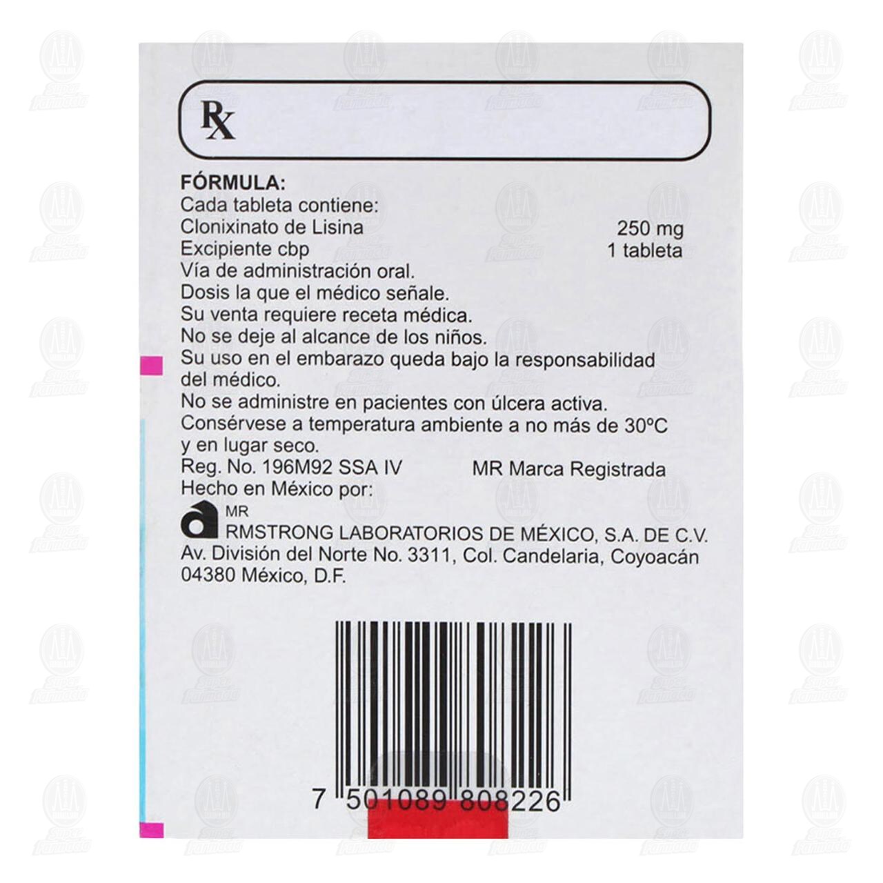 Donodol 250 mg, 10 Tabletas. image number 2