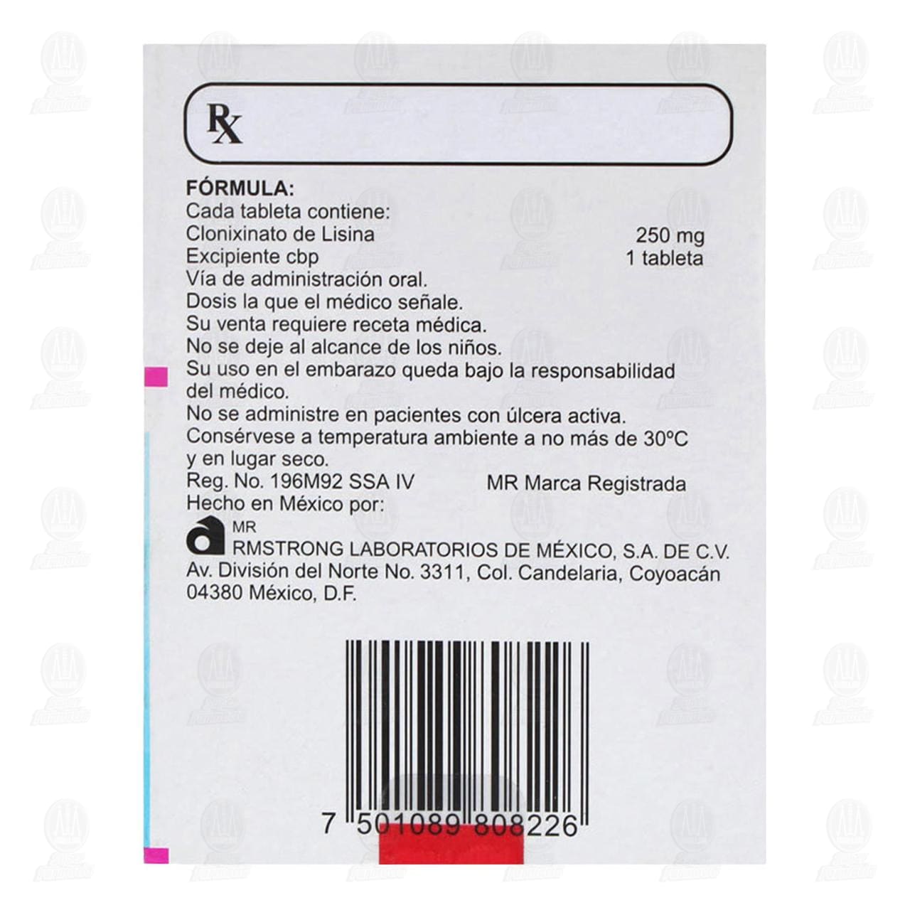 Donodol 250 mg, 10 Tabletas. image number 2