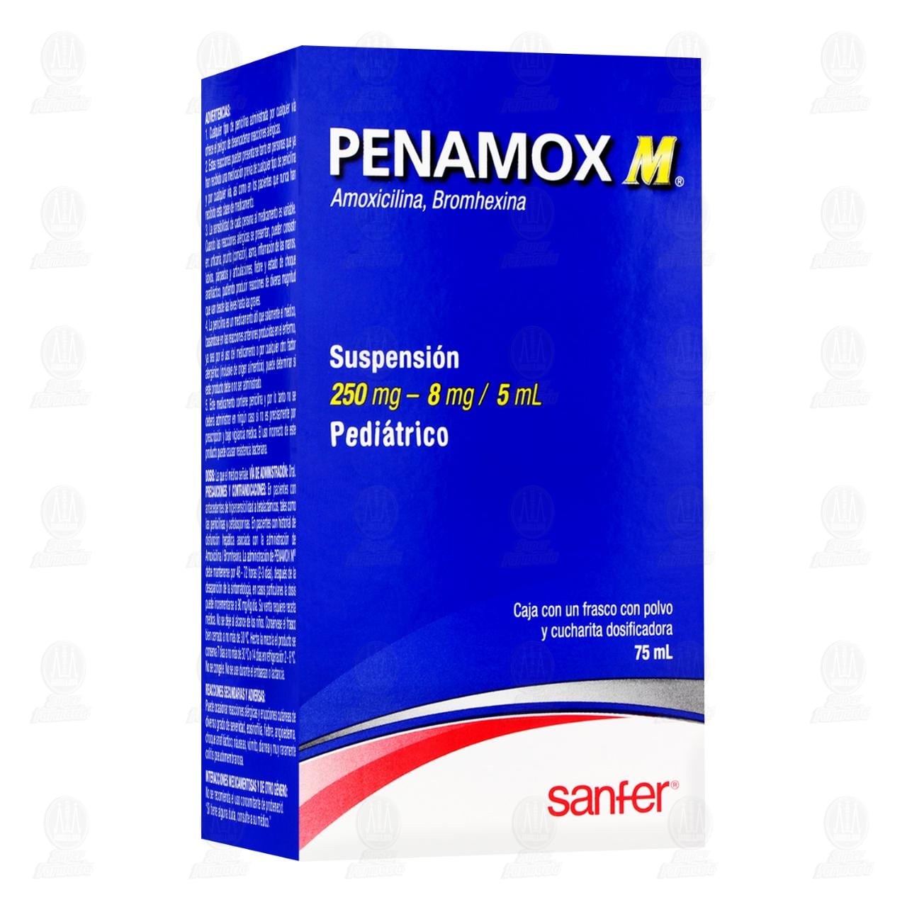 Penamox M 250/8mg/5ml 75ml, Suspensi&oacute;n Pedi&aacute;trica. image number 0