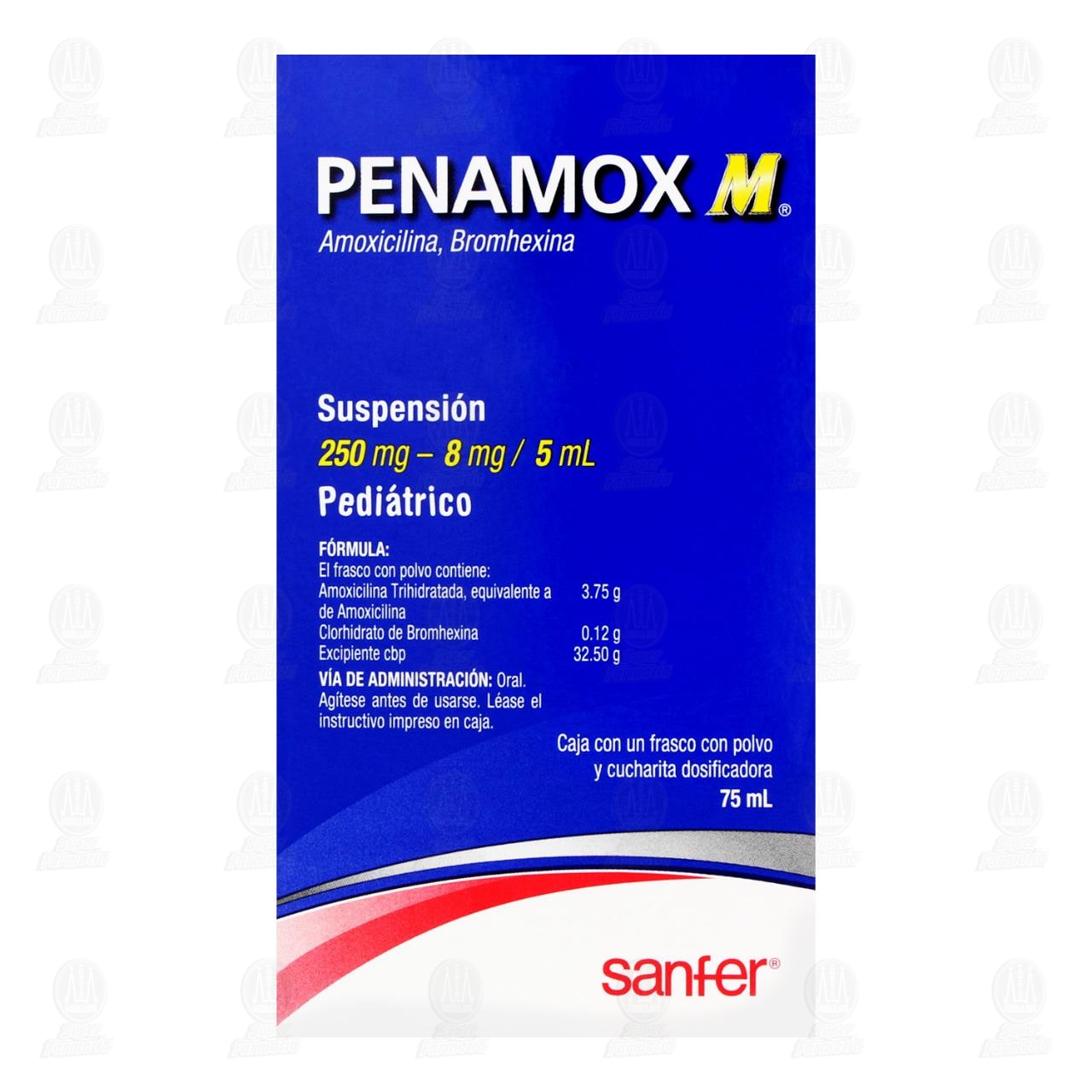 Penamox M 250/8mg/5ml 75ml, Suspensi&oacute;n Pedi&aacute;trica. image number 2