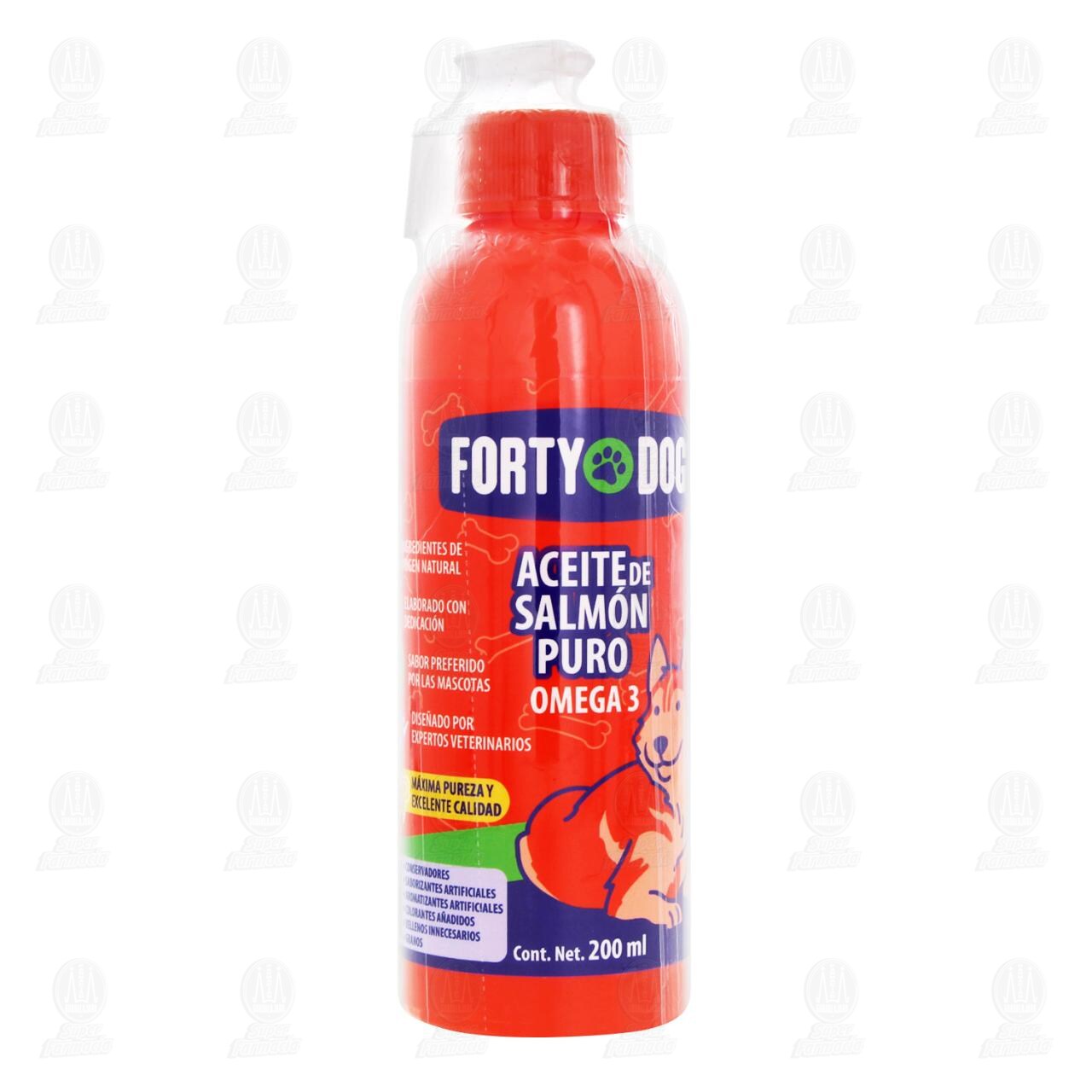 Aceite de Salm&oacute;n Puro Forty Dog Omega 3 para Perros, 200 ml. image number 0
