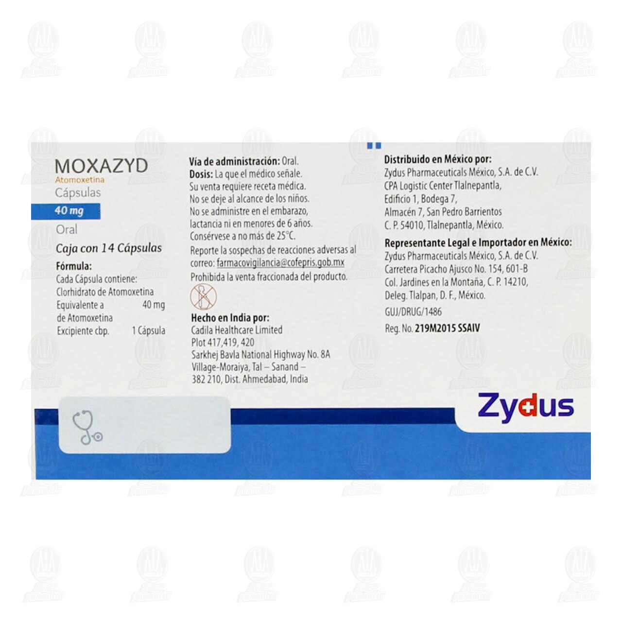Moxazyd 40 mg, 14 C&aacute;psulas. image number 2