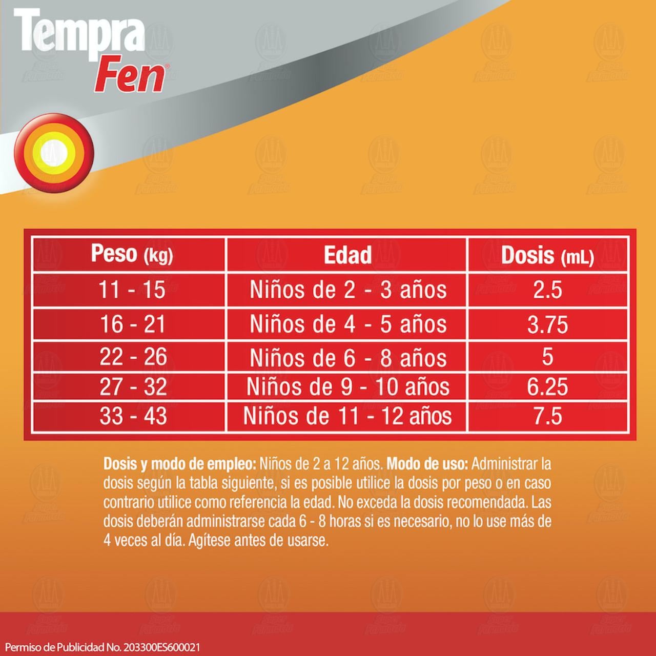 Tempra Raffle Tempra Fen Suspensión Infantil Sabor Fresa, 100 ml. de TEMPRA ...