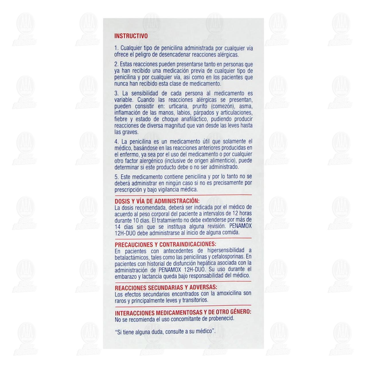 Penamox 12h-Duo 600mg/42.9mg/5ml, Suspensi&oacute;n 50 ml. image number 3