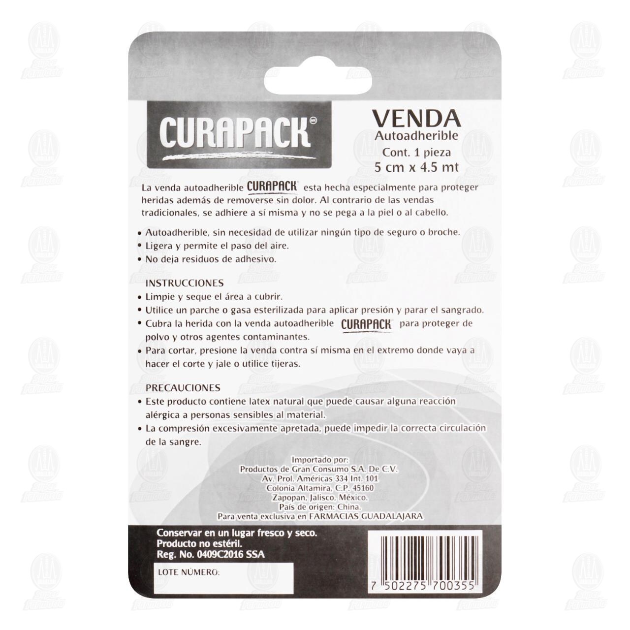 Venda Autoadherible Curapack 5cm x 4.5m, 1 pz. image number 1