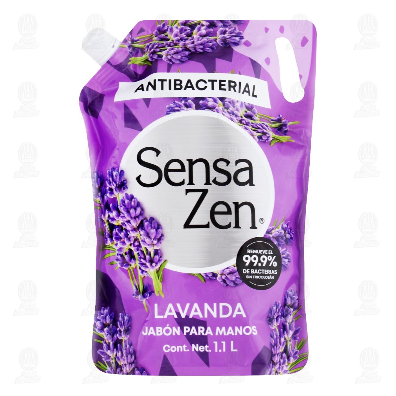 Jab&oacute;n L&iacute;quido para Manos Sensa Zen Antibacterial Lavanda, 1.1 l.