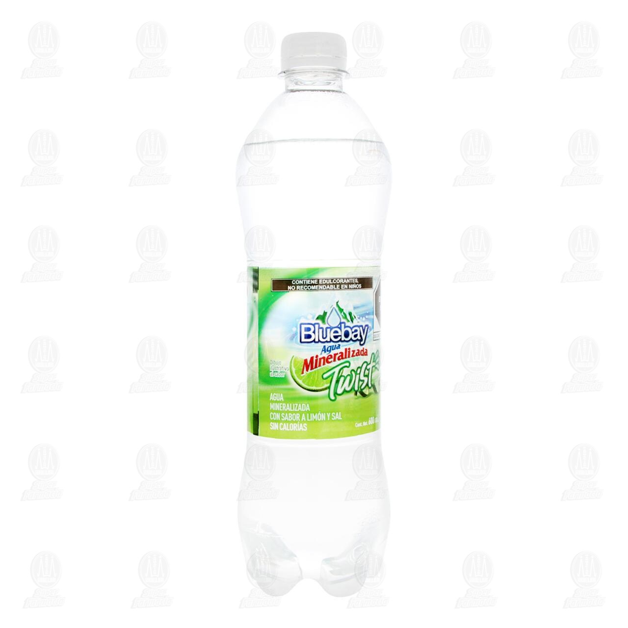 Agua Mineral Bluebay Twist Sabor Lim&oacute;n y Sal, 600 ml.