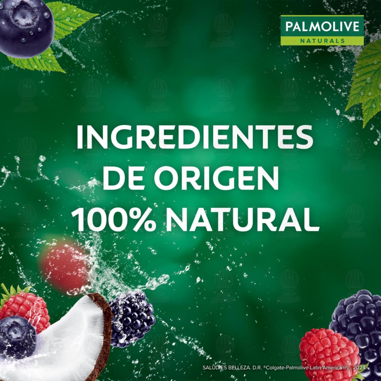Jabón en Barra Palmolive Naturals Nutrición Revitalizante Frutos del Bosque y Agua de Coco, 120 gr. image number 3