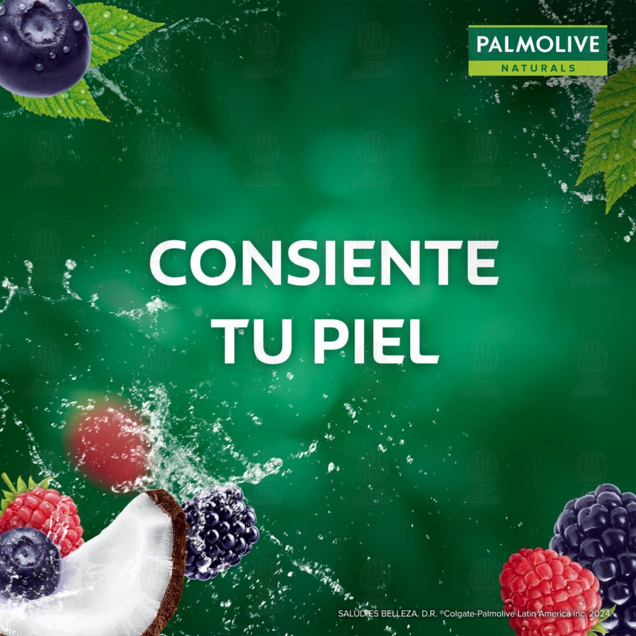 Jabón en Barra Palmolive Naturals Nutrición Revitalizante Frutos del Bosque y Agua de Coco, 120 gr. image number 4