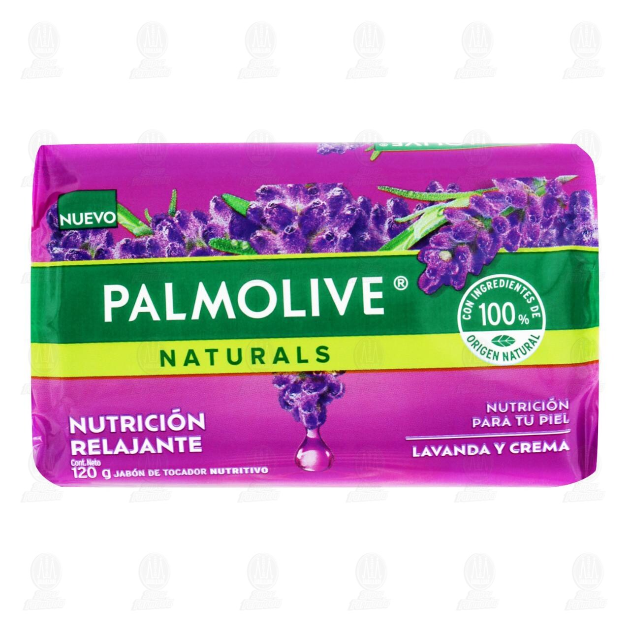 Jabón en Barra Palmolive Naturals Nutrición Relajante Lavanda y Crema, 120 gr. image number 0