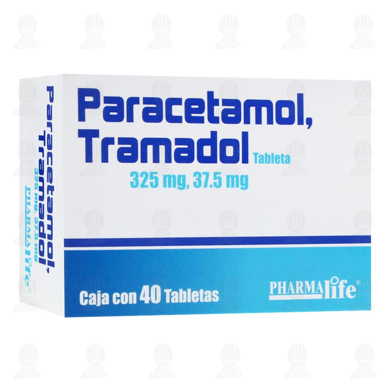 Paracetamol, Tramadol 325mg/37.5mg, 40 Tabletas Pharmalife.