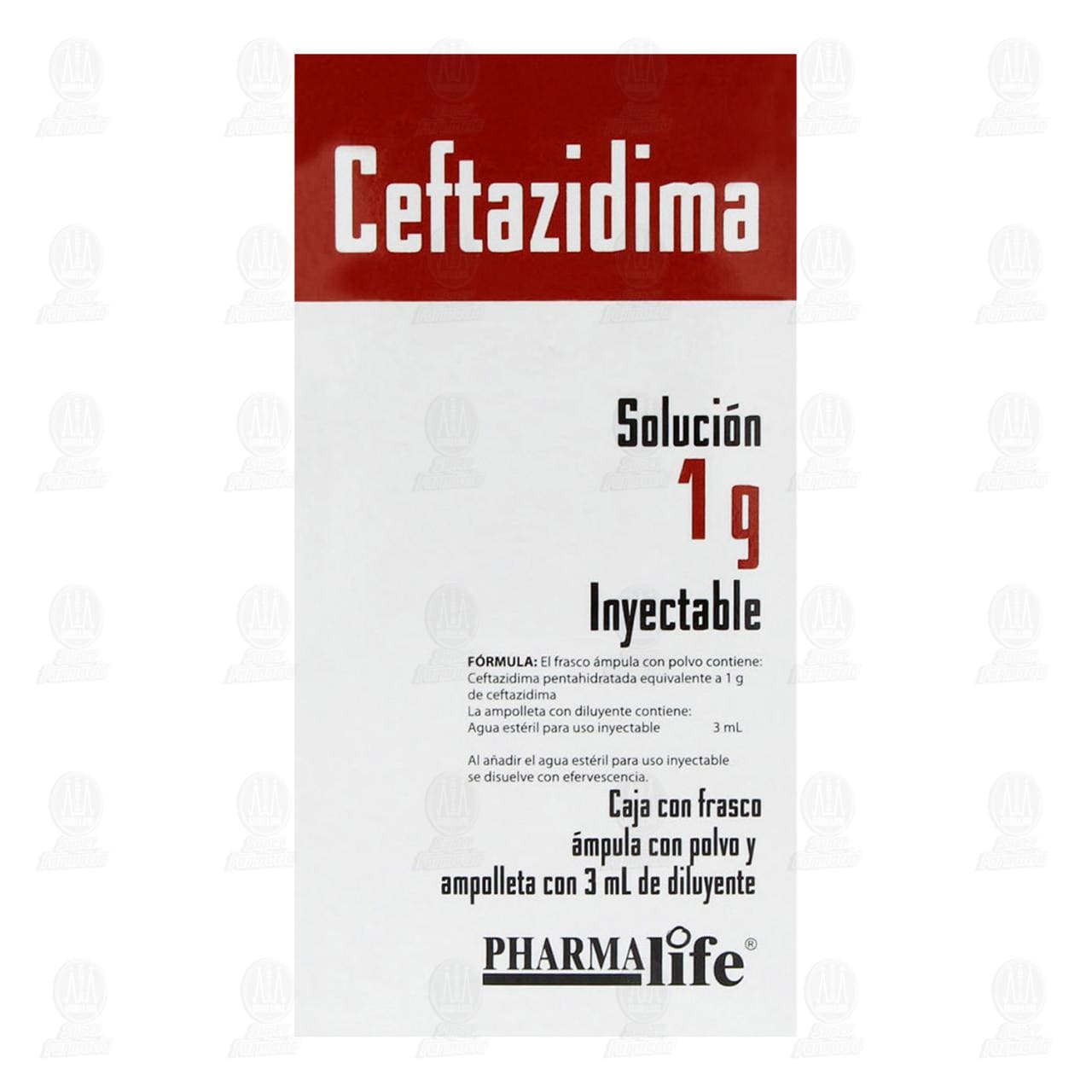 Ceftazidima 1 gr, 3 ml Pharmalife. image number 2
