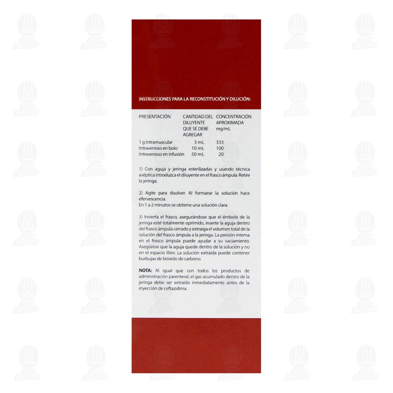 Ceftazidima 1 gr, 3 ml Pharmalife. image number 3