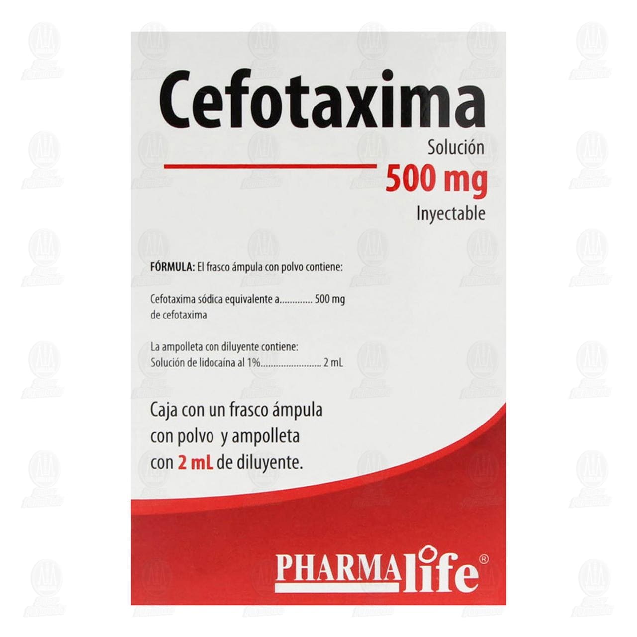 Cefotaxima 500 mg Ampolleta, 2 ml Pharmalife. image number 2