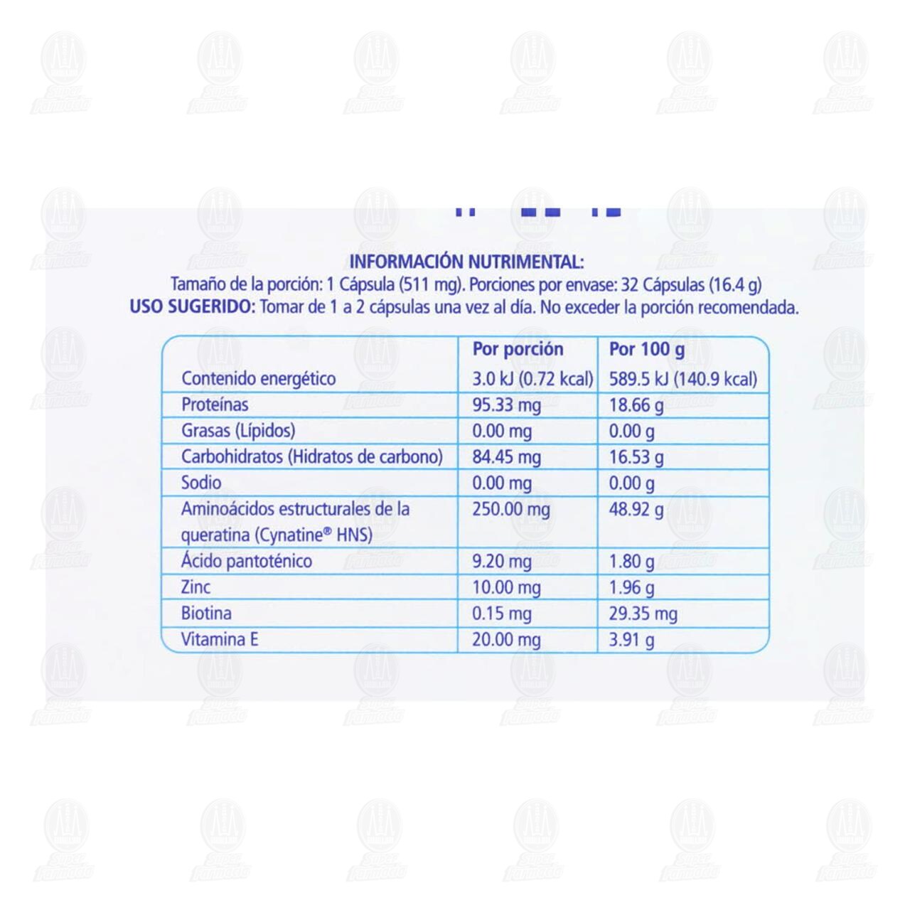 Derpil 511 mg, 32 C&aacute;psulas. image number 2