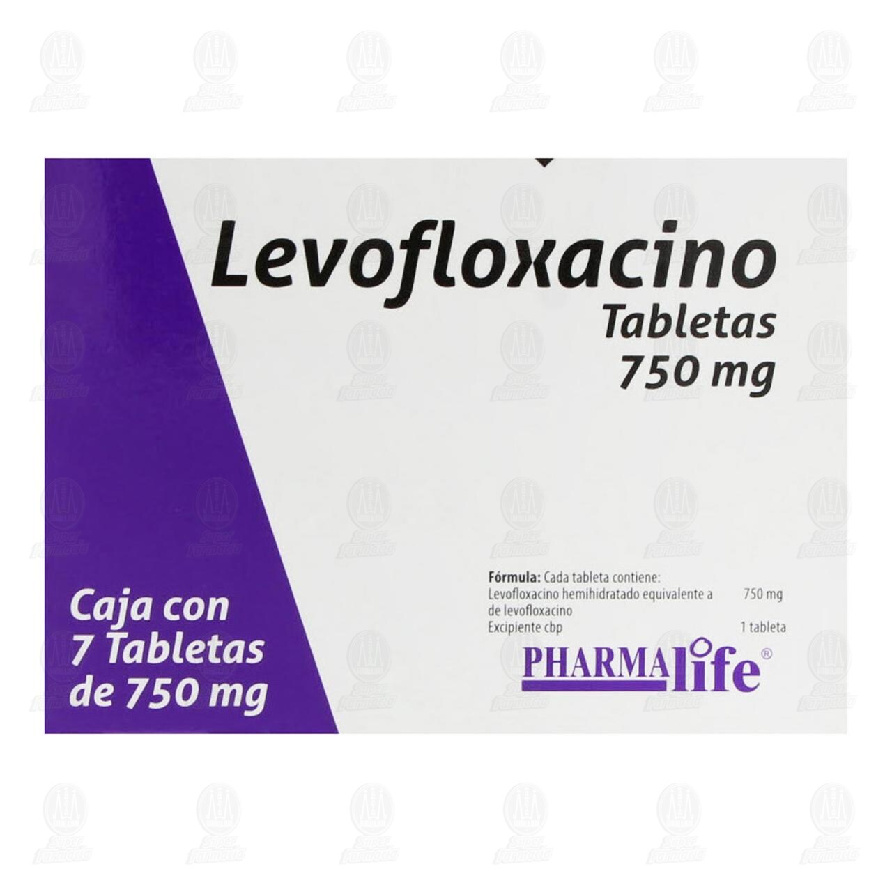 Levofloxacino 750 mg, 7 Tabletas Pharmalife. image number 1
