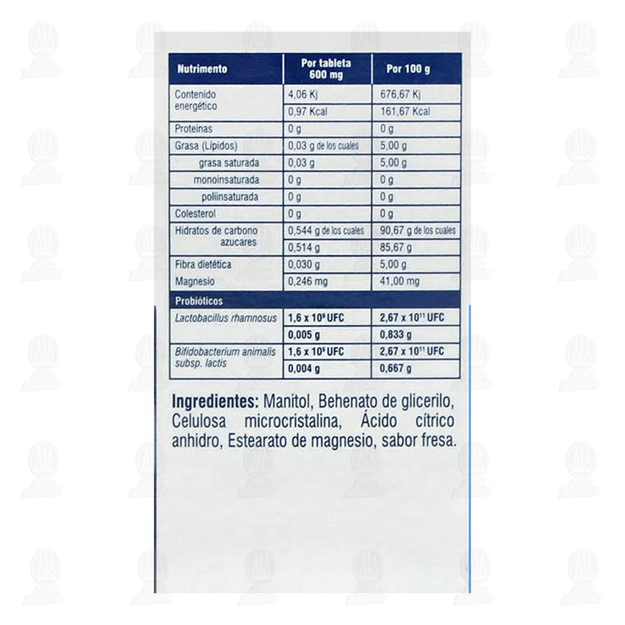 Microbiot Sabor fresa, 14 Tabletas. image number 2