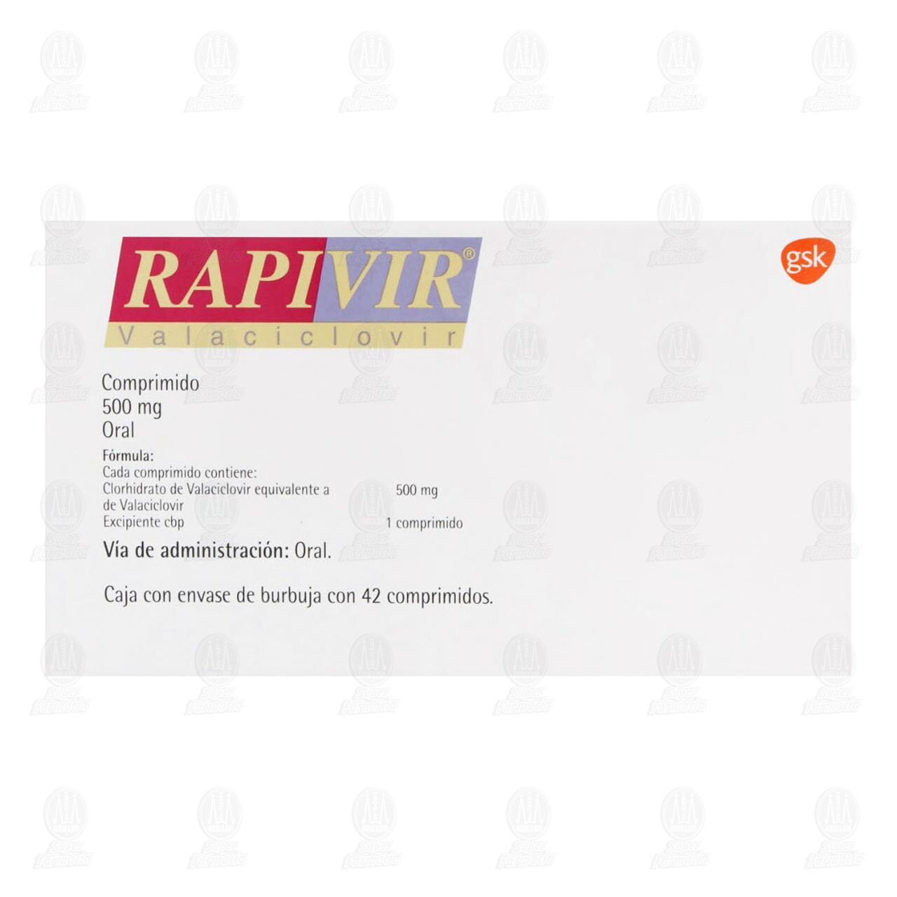 Rapivir 500 mg, 42 Comprimidos. image number 2