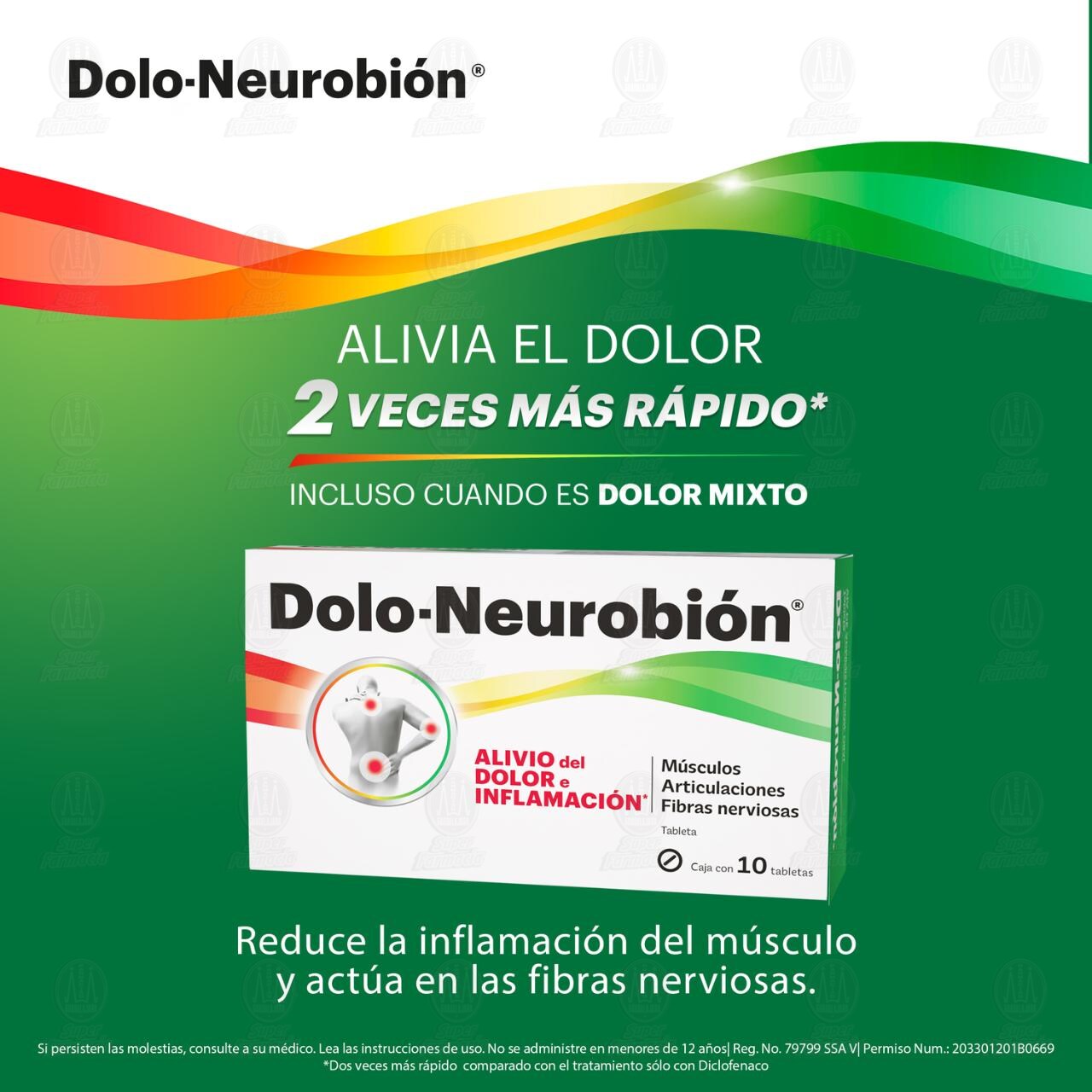 Dolo-Neurobión para el Alivio del Dolor e Inflamación, 10 Tabletas. image number 3