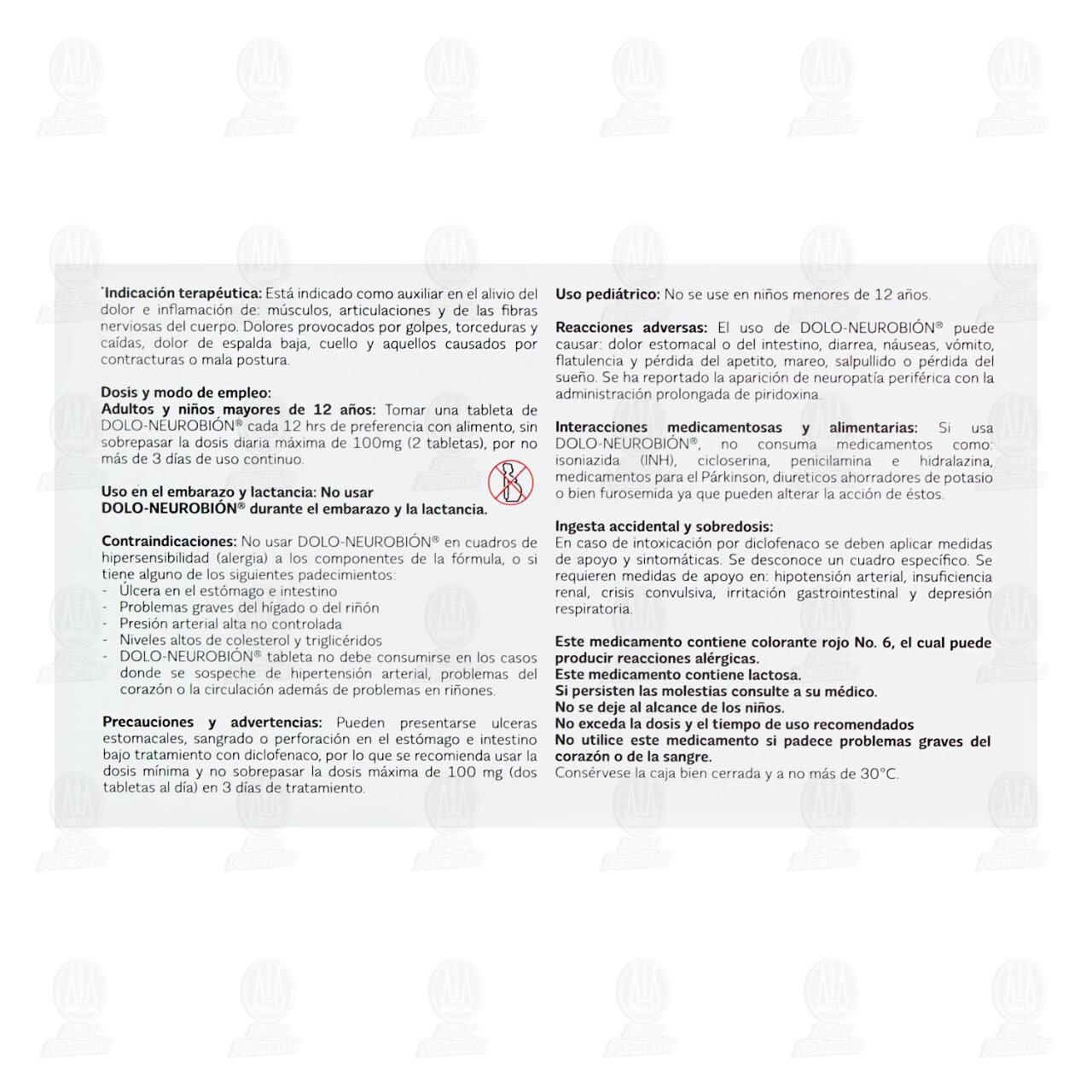 Dolo-Neurobión para el Alivio del Dolor e Inflamación, 10 Tabletas. image number 2