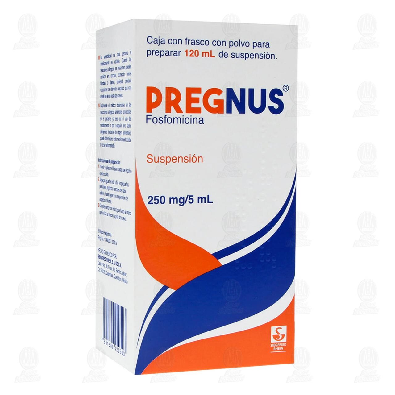 Pregnus 250mg/5ml Suspensi&oacute;n, 120 ml. image number 0