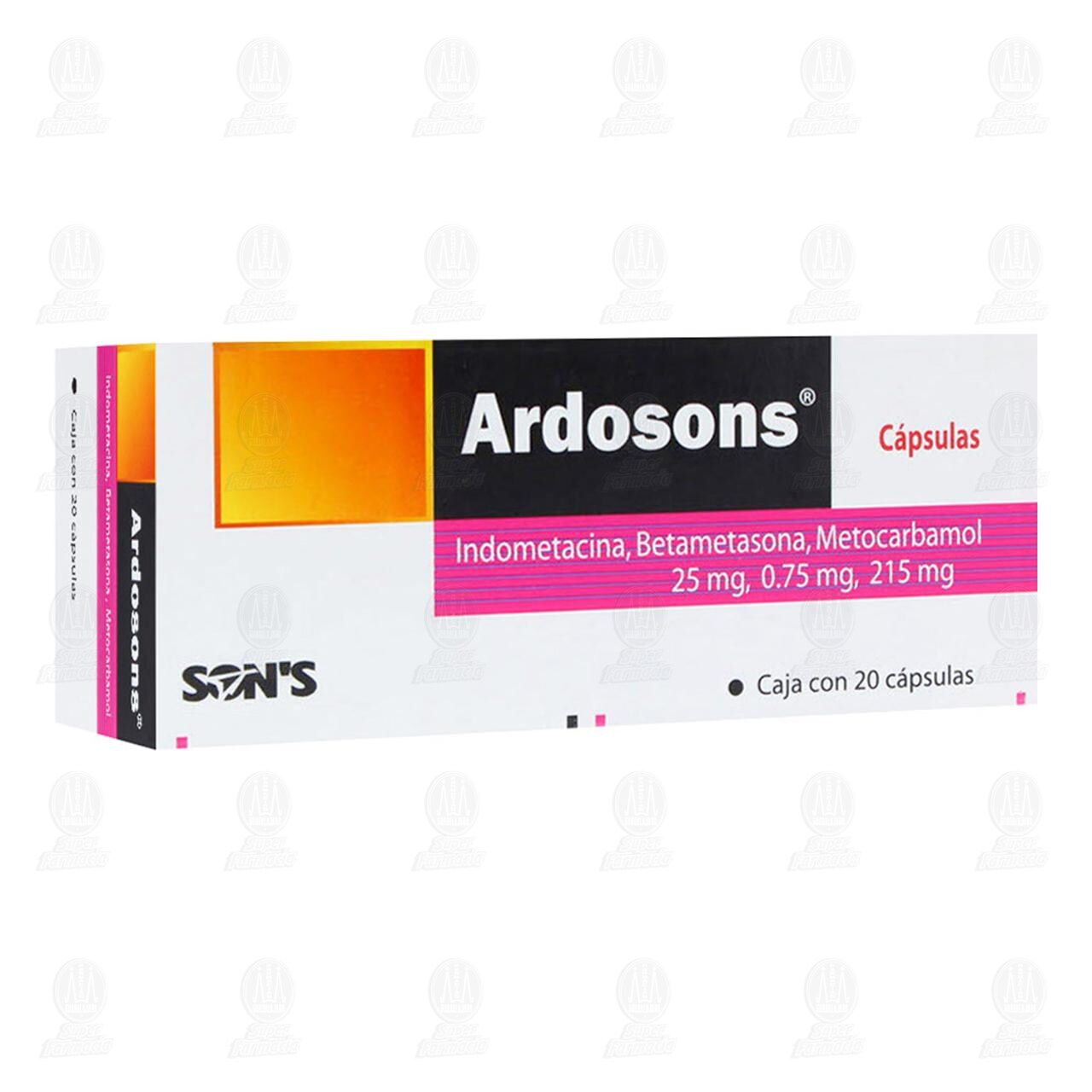 Ardosons 25mg/0.75mg/215mg, 20 Cápsulas. image number 0