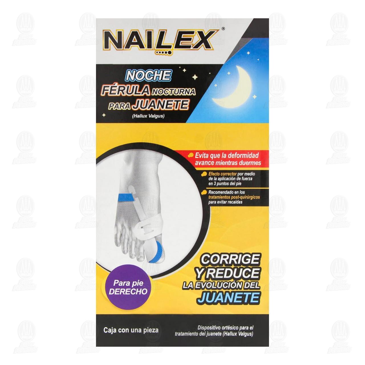 Nailex Noche Férula para Juanete Pie Derecho, 1 pz. image number 1