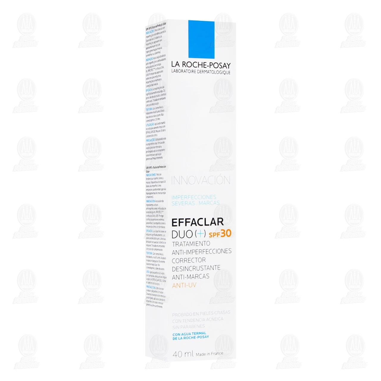 La Roche Posay Crema Facial Anti-Imperfecciones Effaclar Duo (+) FPS30 para Piel Grasa, 40 ml.