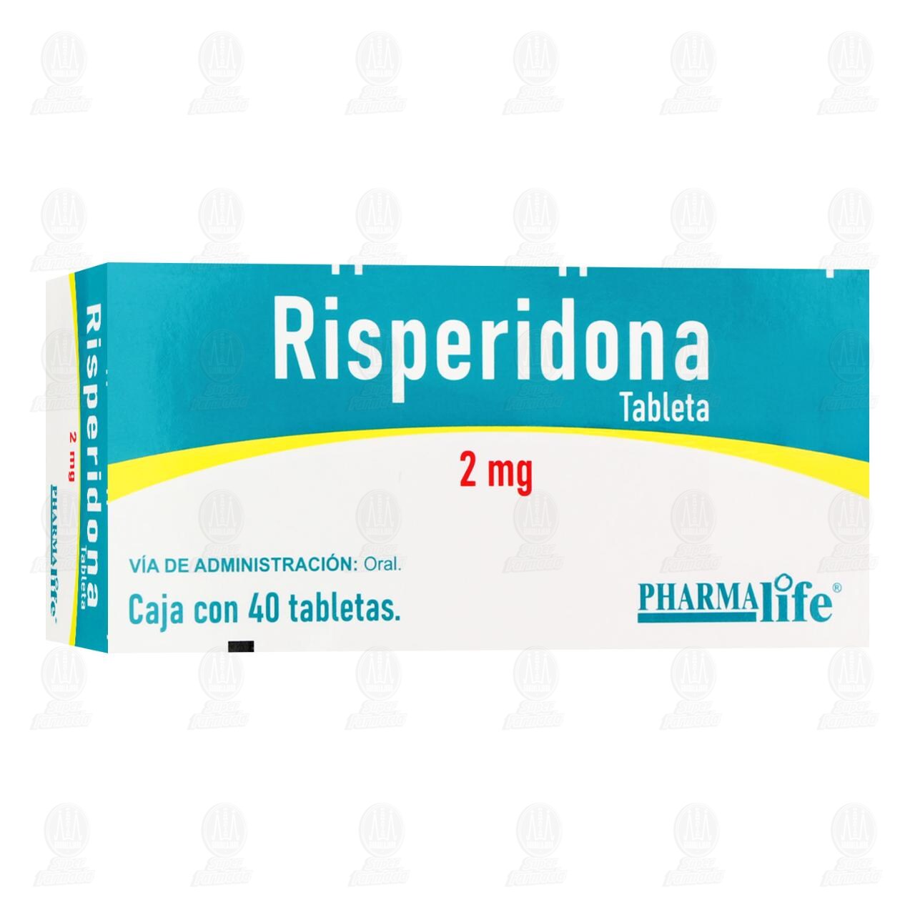 Risperidona 2 mg, 40 Tabletas Pharmalife. image number 0