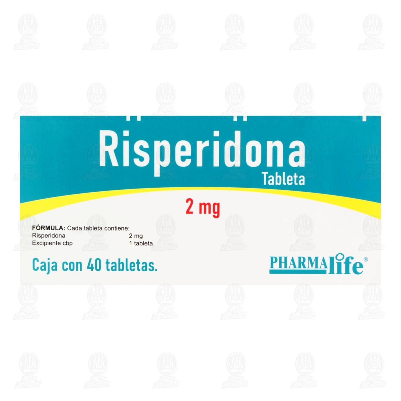 Risperidona 2 mg, 40 Tabletas Pharmalife. image number 2