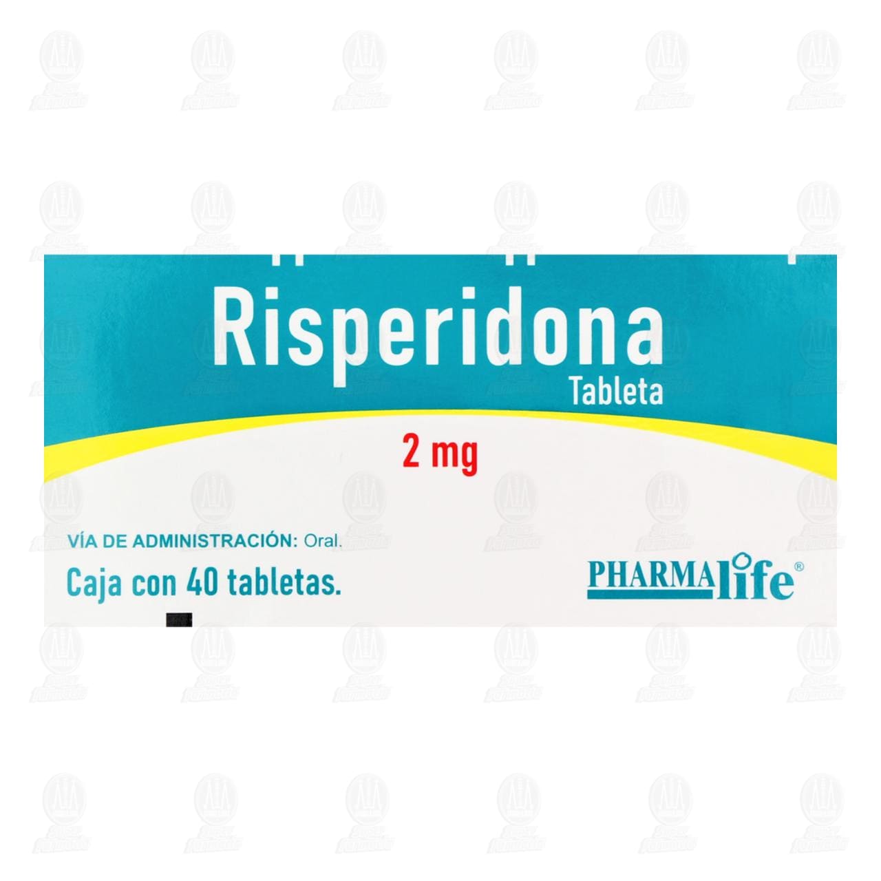 Risperidona 2 mg, 40 Tabletas Pharmalife. image number 1