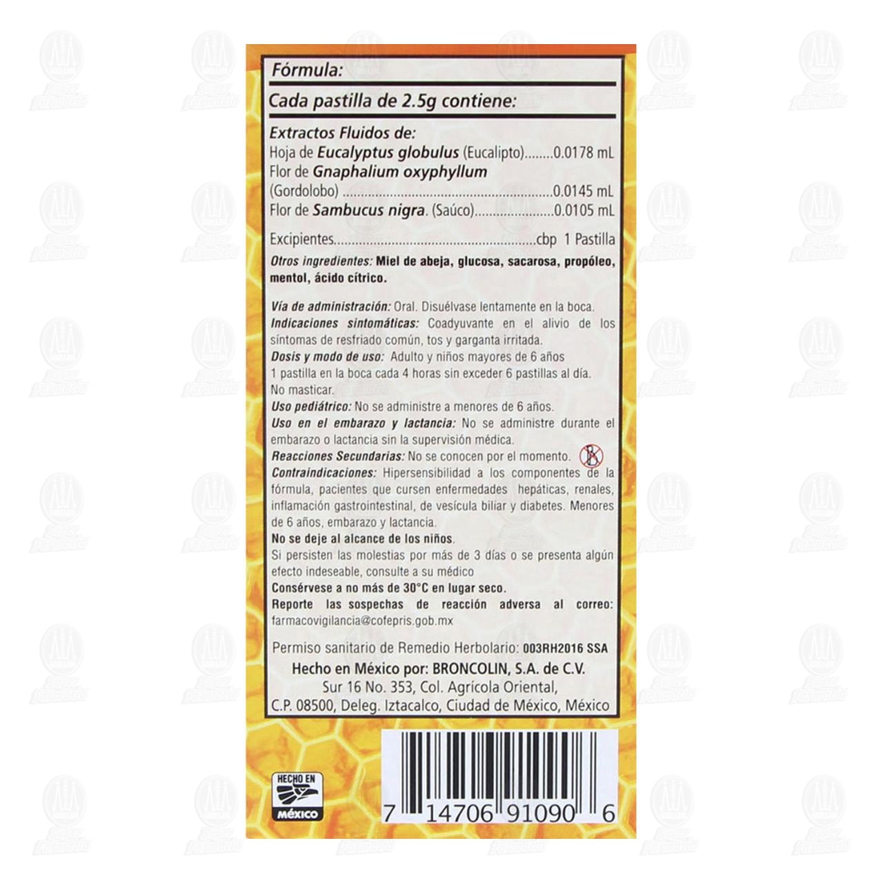 Broncodin Tablets Broncolin Bicoestol Sabor Naranja, 16 Pastillas. de BRONCOLIN ...