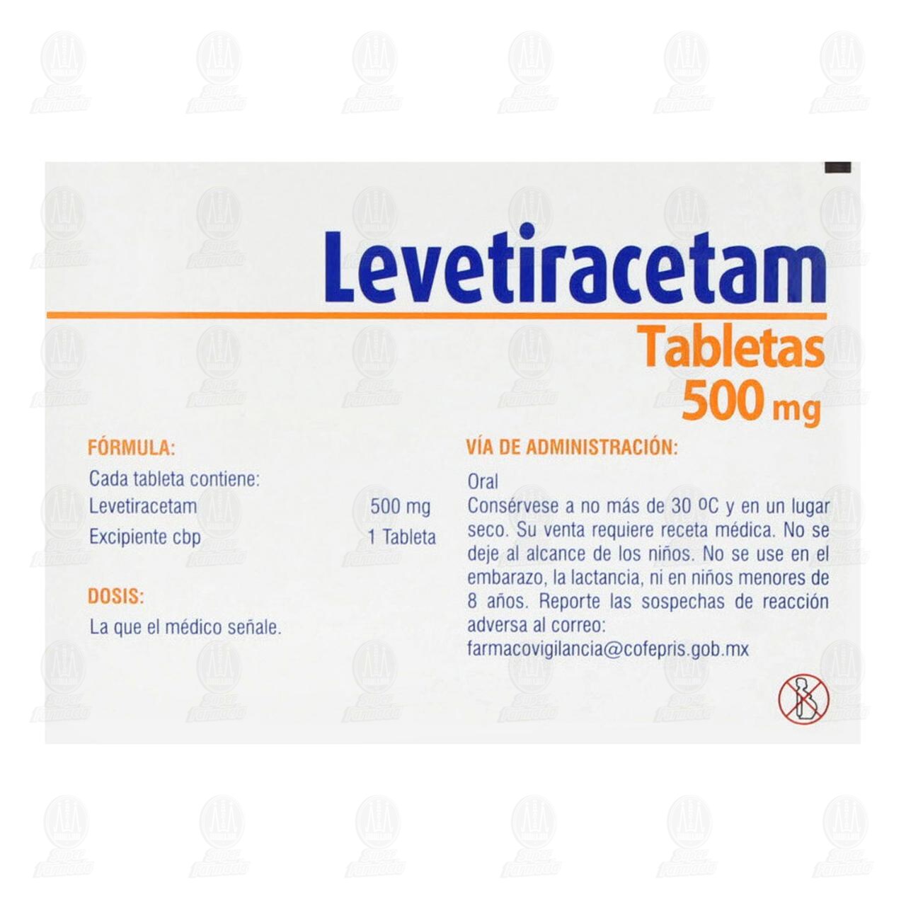 Levetiracetam 500 mg, 60 Tabletas Pharmalife. image number 2