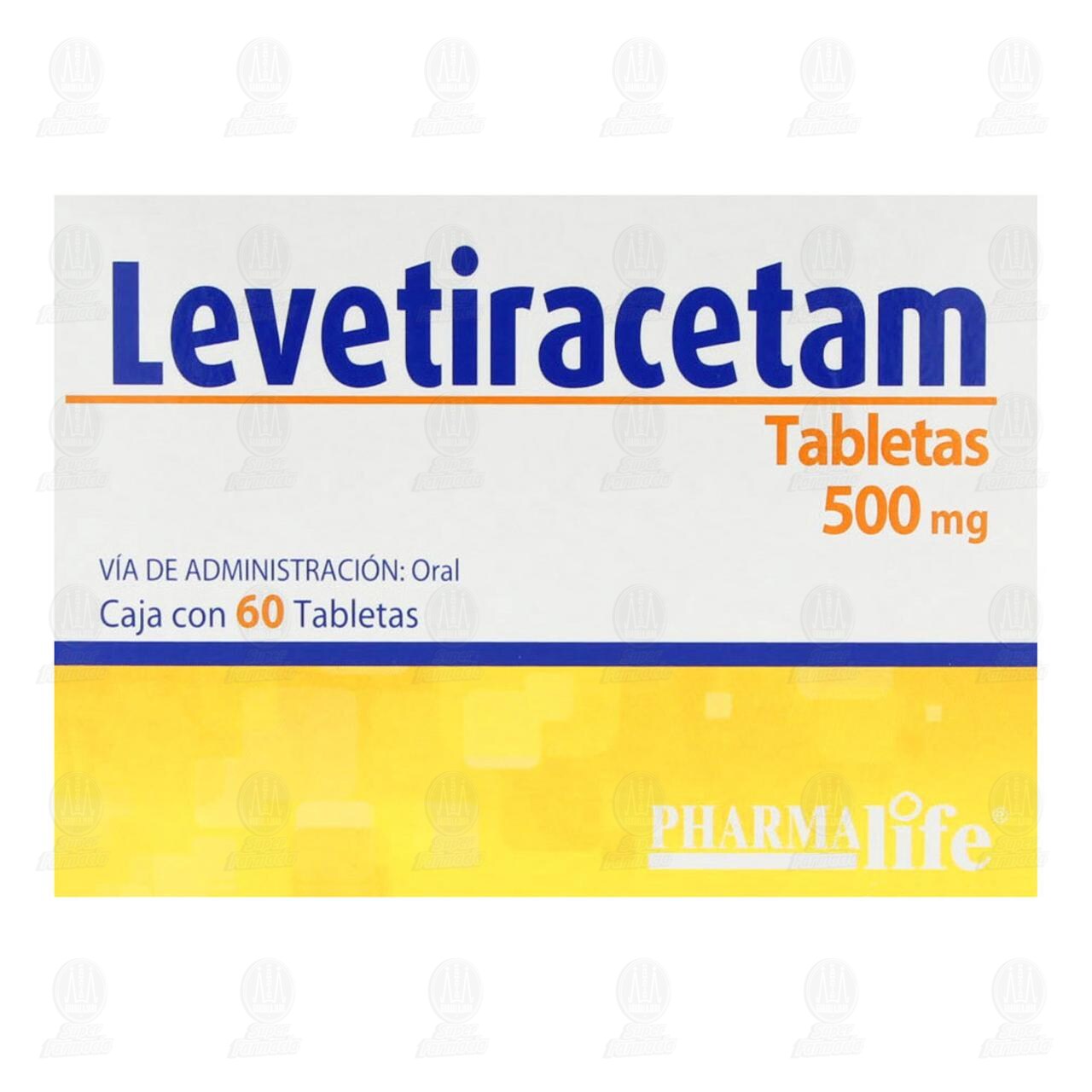 Levetiracetam 500 mg, 60 Tabletas Pharmalife. image number 1