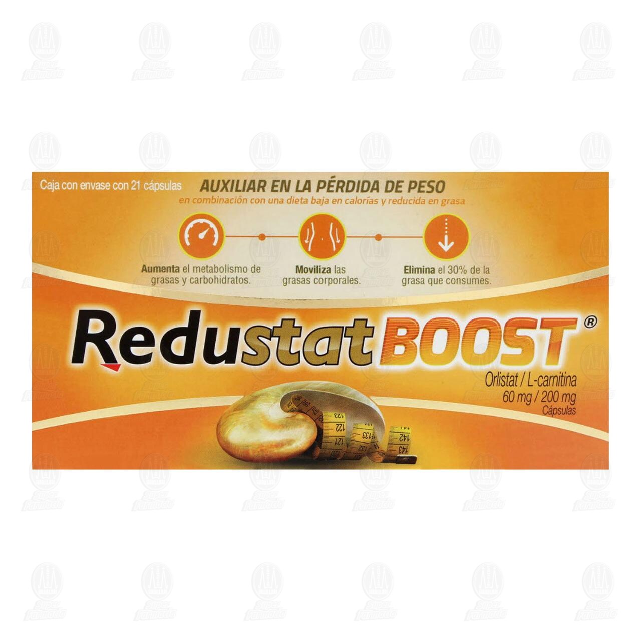Redustat Boost 60mg/200mg, 21 Cápsulas. image number 1