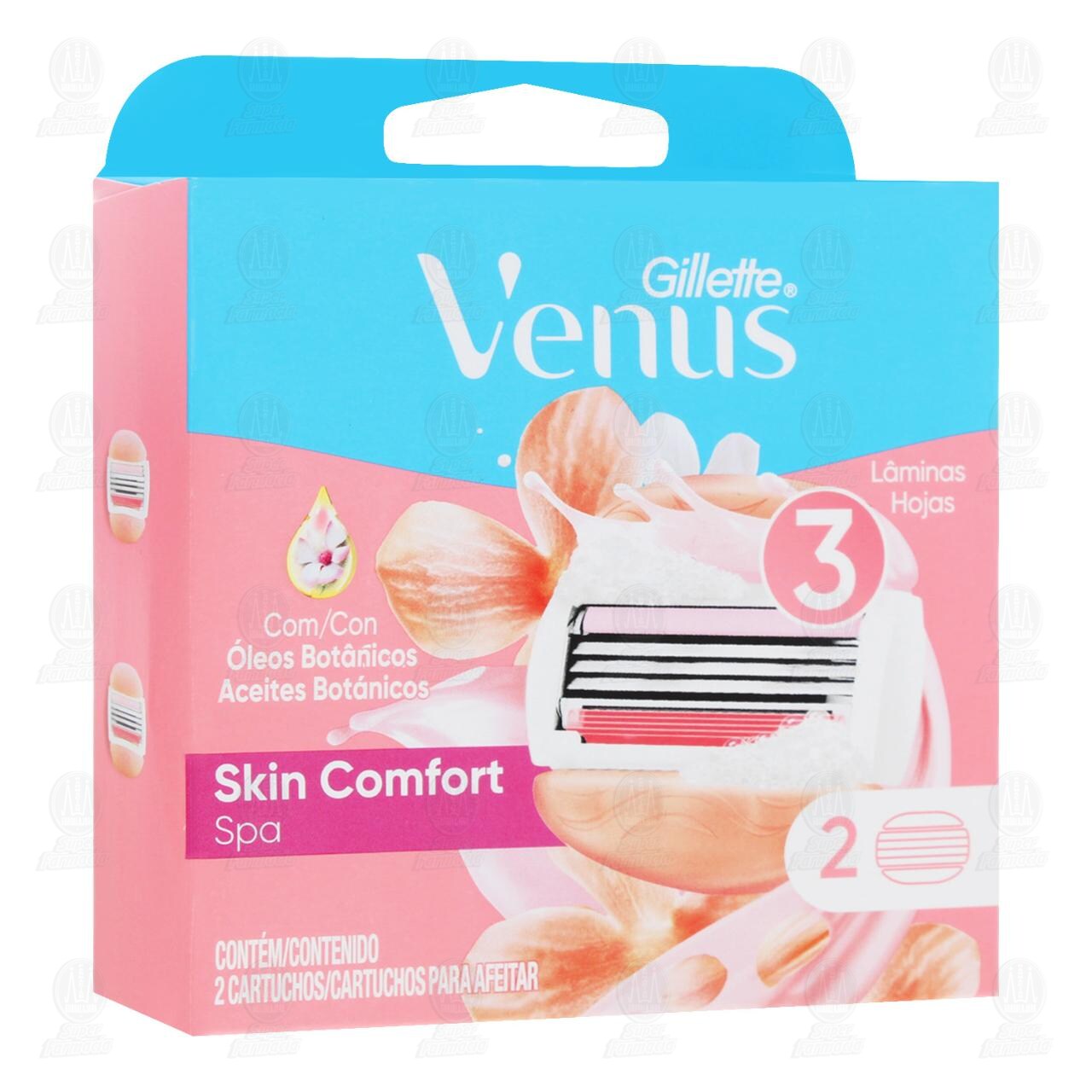 Cartuchos Gillette Venus Skin Comfort Spa para Afeitar, 2 pzas.