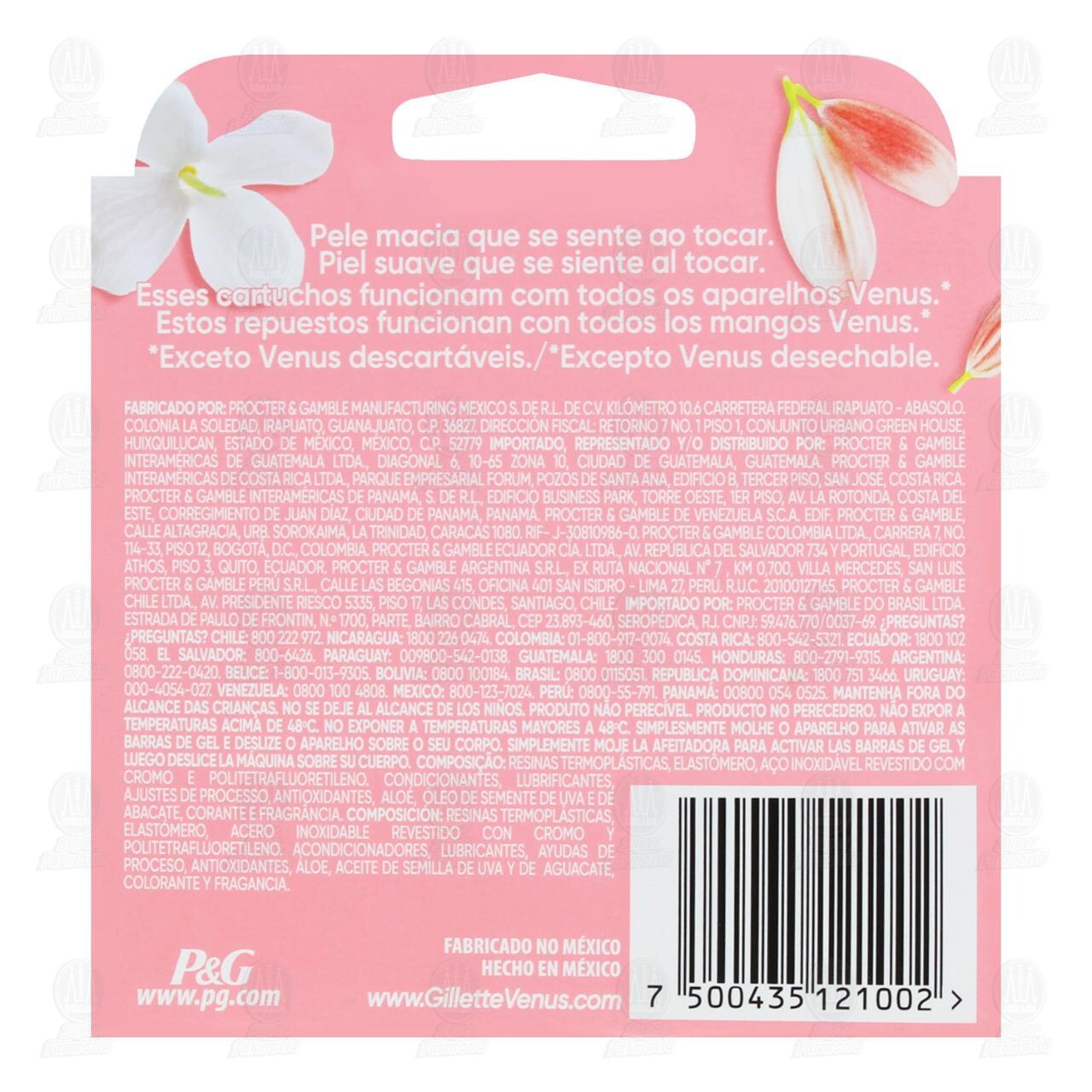 Cartuchos Gillette Venus Skin Comfort Spa para Afeitar, 2 pzas. image number 2