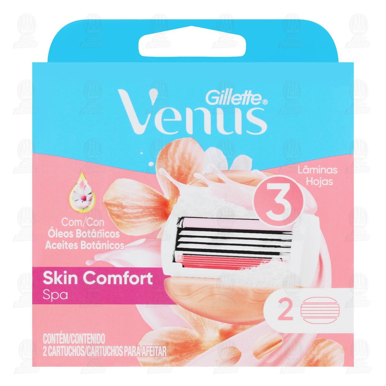 Cartuchos Gillette Venus Skin Comfort Spa para Afeitar, 2 pzas. image number 1