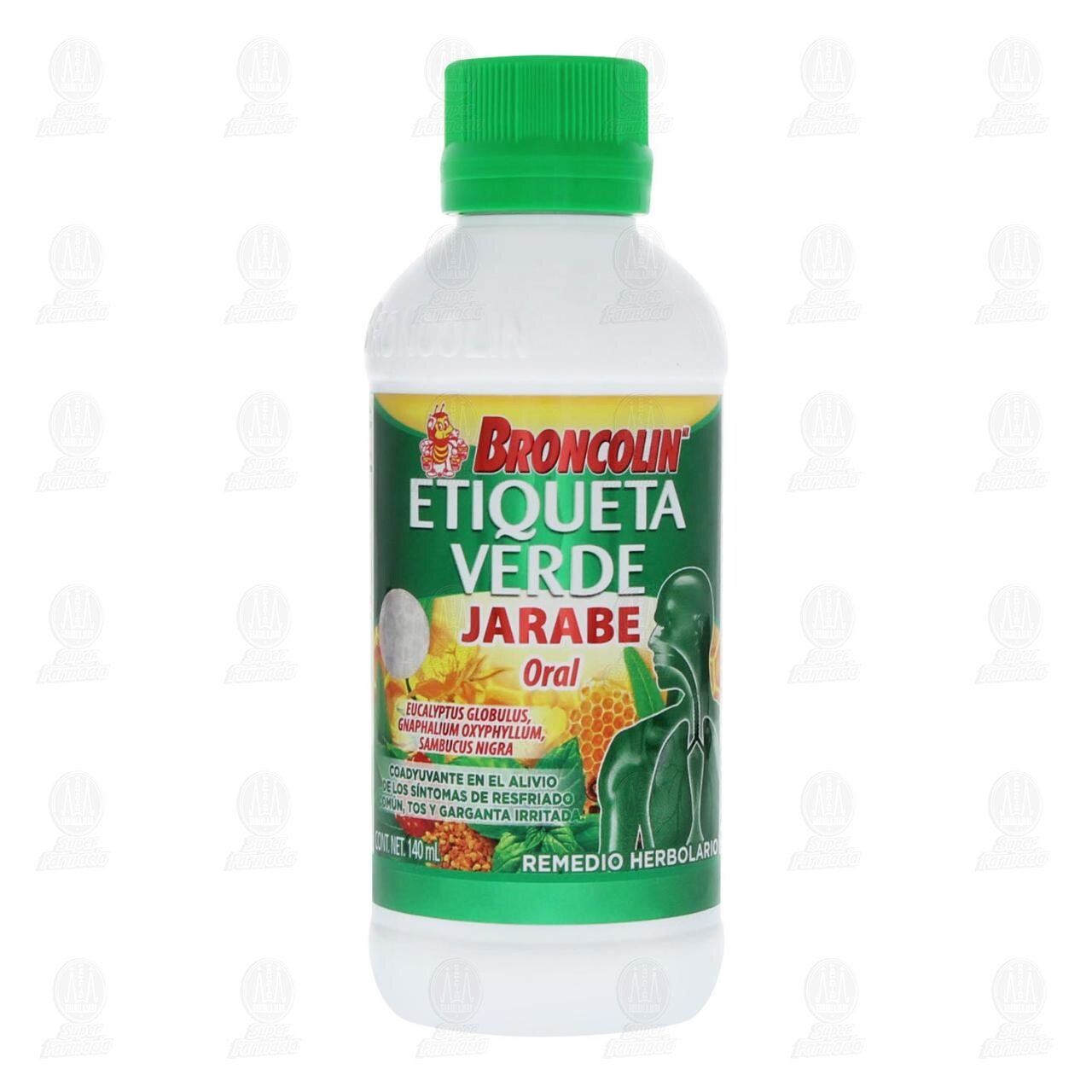 Broncolin Etiqueta Verde Jarabe, 140 ml. image number 1