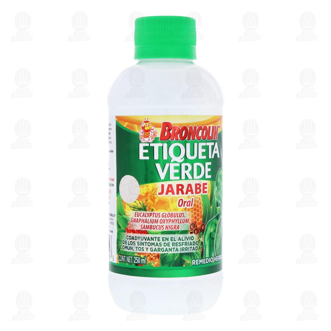 Broncolin Etiqueta Verde Jarabe, 250 ml. image number 0