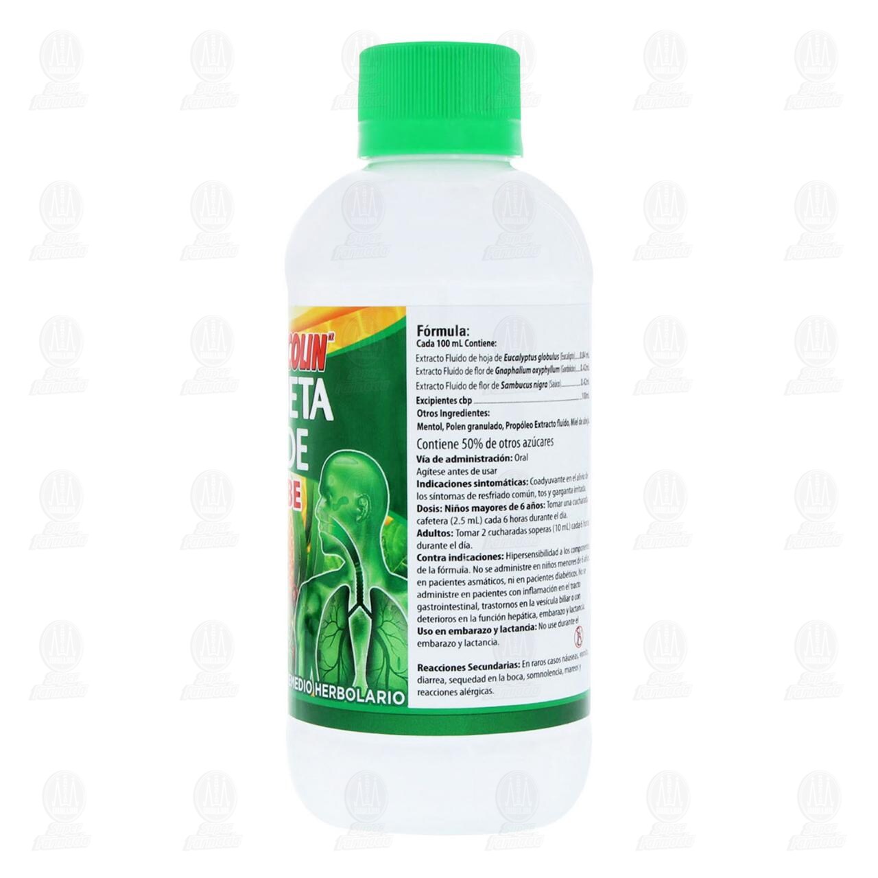 Broncolin Etiqueta Verde Jarabe, 250 ml. image number 2