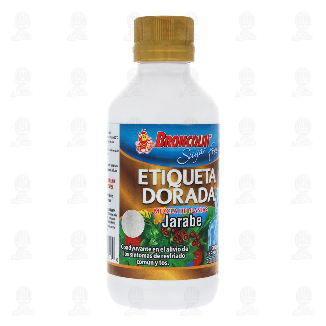 Imagen para Broncolin Etiqueta Dorada Sin Azúcar Jarabe, 150 ml.