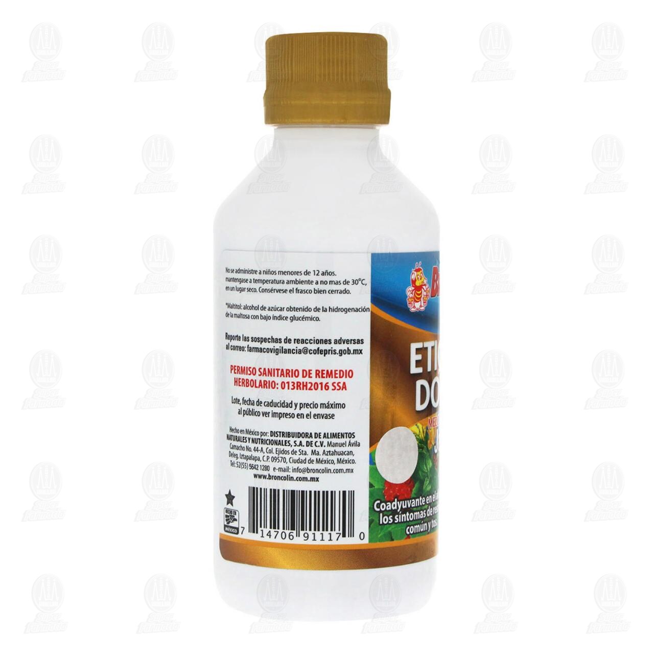 Broncolin Etiqueta Dorada Sin Az&uacute;car Jarabe, 150 ml. image number 3