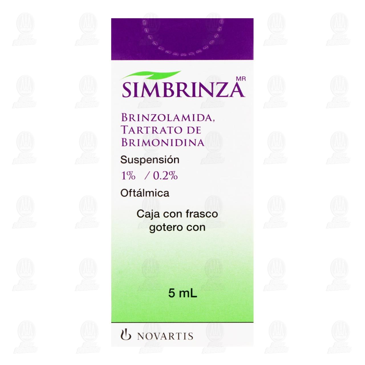 Simbrinza 1%/0.2% Suspensi&oacute;n Oft&aacute;lmica, 5 ml. image number 1